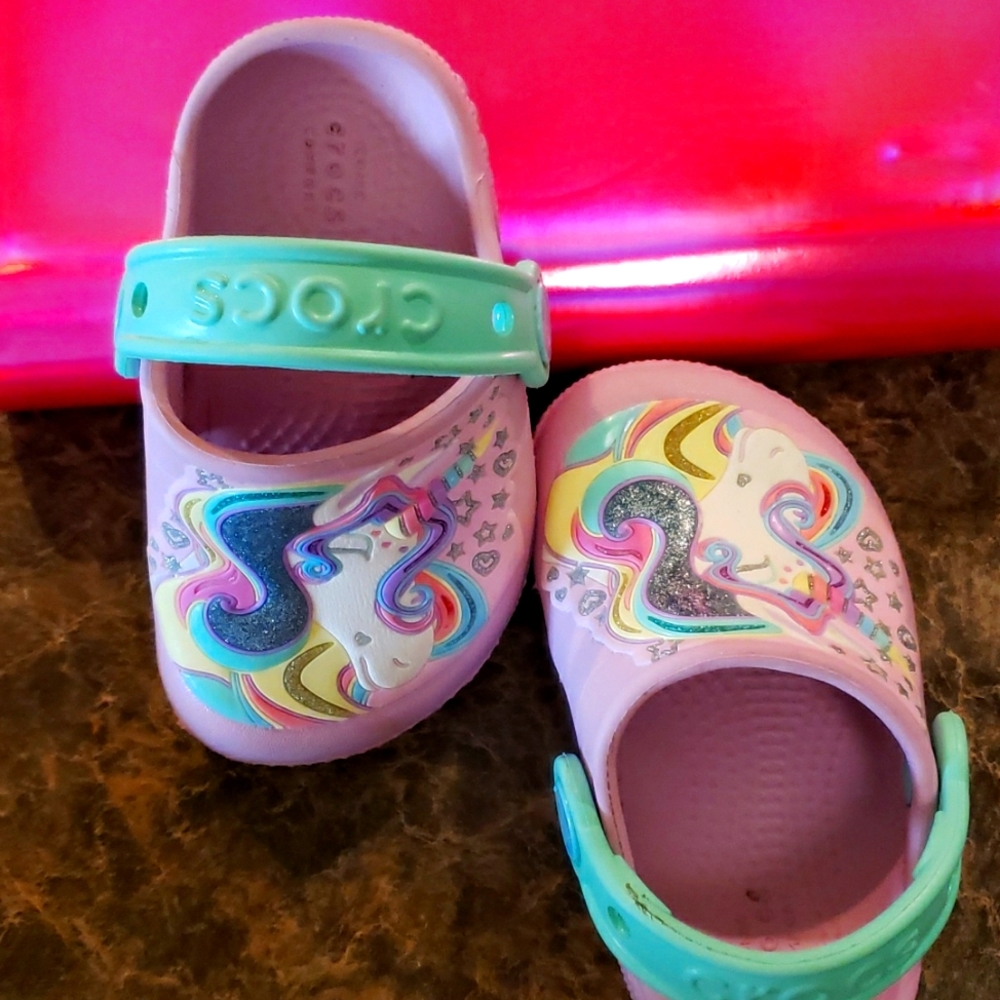 Crocs unicorn purple size toddler 5